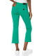 Укороченные зеленые джинсы-клеш | 6775730 | фото 2