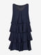 Синя багатоярусна сукня на бретелях | 6775731 | фото 5