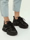 Черные текстильные кроссовки на массивной подошве | 6777958 | фото 2