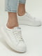 Белые кожаные кроссовки на шнуровке | 6777963