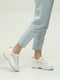 Літні шкіряні білі кросівки на шнурівці | 6777969 | фото 3