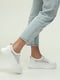 Белые кожаные кроссовки с сеткой | 6777970 | фото 3