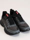 Чорно-сірі текстильні кросівки на шнурівці | 6777978 | фото 2
