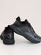 Чорно-сірі текстильні кросівки на шнурівці | 6777978 | фото 4