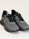 Сіро-чорні текстильні кросівки на шнурівці | 6777979 | фото 2