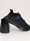 Черные текстильные кроссовки на шнуровке | 6777981 | фото 3