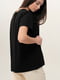 Черная трикотажная футболка свободного кроя с ярким принтом | 6777992 | фото 3