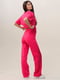 Трикотажный розовый костюм: футболка и брюки | 6778003 | фото 2