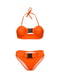 Оранжевый раздельный купальник с черными застежками | 6041576 | фото 2
