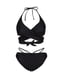 Черный раздельный купальник с бюстгальтером перекрещенными шлейками и трусами | 6041577 | фото 2