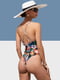 Різнокольоровий суцільний купальник зі шнурівкою та принтом | 6041578 | фото 2
