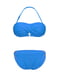 Раздельный синий купальник: бюстгальтер и трусы | 6041611 | фото 2