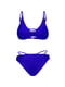Раздельный синий купальник: бюстгальтер и трусы | 6041620 | фото 2