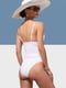 Слитный белый купальник в стиле ретро | 6041659 | фото 2