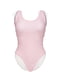 Суцільний рожевий купальник із білою спинкою | 6041670 | фото 3