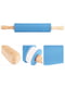 Качалка для тіста силіконова з дерев'яними ручками (42.5 см) | 6776273 | фото 3