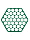 Пластикова пельменниця шестикутна (форма для приготування пельменів) Ø23 см — зелений | 6776392