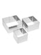 Набір квадратних металевих форм викладки/вирубки салатів та гарніру (3 квадрати) | 6776529 | фото 3