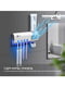 Стерилізатор тримач для зубних щіток на 4 секції з дозатором Multi-function Toothbrush Sterilizer UV | 6776591 | фото 3