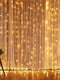 Новорічна світлодіодна гірлянда-шторка дощ "Водоспад" (240 LED 2х2 метра, теплий білий + пульт ДК) | 6776793 | фото 4