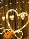 Світлодіодна гірлянда-шторка дощ "Сердечка" (138 LED 2.5 метра, теплий білий) | 6776903 | фото 5