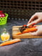 Ніж для очищення + шатківниця для овочів та корейської моркви сталева двостороння (17 см) | 6776979 | фото 3
