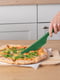 Пластиковий кухонний ніж для силіконового килимка крему, торта, тіста овочів і фруктів (30.5 см) — зелений | 6777091 | фото 2