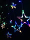 Новорічна світлодіодна гірлянда-шторка дощ "Зірки" 138 LED USB 2.5х2м (мультиколор) + пульт ДК | 6777278 | фото 5