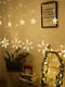 Новорічна світлодіодна гірлянда-шторка дощ "Сніжинки і Зірки" (138 LED 2.5 метра, теплий білий) | 6777279 | фото 3
