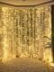 Новорічна світлодіодна гірлянда-шторка дощ "Водоспад" (560 LED 3х3 метри, теплий білий) | 6777280