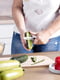 Ніж 2в1 овочечистка / рибочистка великий з пластмасовою ручкою для очищення овочів та фруктів (20.5 см) | 6777558 | фото 2
