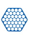 Пластикова пельменниця шестикутна (форма для приготування пельменів) Ø23 см — блакитний | 6777627
