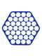 Пластикова пельменниця шестикутна (форма для приготування пельменів) Ø23 см — темно-синій | 6777702