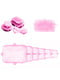 Набір універсальних прямокутних силіконових кришок (6 шт.) - рожевий | 6777727 | фото 5