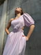 Сукня рожева з акцентними розрізами та рукавом-буфом | 6779952 | фото 4