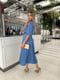 Сукня А-силуету синя з поясом | 6779956 | фото 3