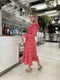 Сукня А-силуету з рюшами червона з принтом | 6779960 | фото 4