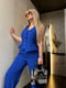 Класичний синій костюм: жилет і штани-палаццо | 6779998 | фото 4