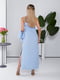Блакитний комплект: сукня-максі в білизняному стилі та світшот | 6780053 | фото 7