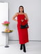 Червоний комплект: сукня-максі в білизняному стилі та світшот | 6780056 | фото 2