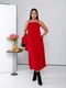 Червоний комплект: сукня-максі в білизняному стилі та світшот | 6780056 | фото 3
