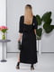 Чорний комплект: сукня-максі в білизняному стилі та світшот | 6780057 | фото 6