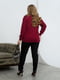 Бордовий пуловер з фактурним візерунком | 6781005 | фото 4