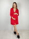 Теплий червоний комплект для вагітних: нічна сорочка і халат | 6780095