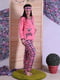 Рожева бавовняна піжама в клітинку: джемпер і штани | 6780409 | фото 2