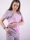 Рожева трикотажна піжама для вагітних: футболка і шорти | 6780452 | фото 3