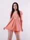 Домашній комплект персикового кольору: туніка, шорти, штани халат | 6780486 | фото 2