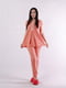 Домашній комплект персикового кольору: туніка, шорти, штани халат | 6780486 | фото 6