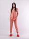 Домашній комплект персикового кольору: туніка, шорти, штани халат | 6780486 | фото 7