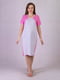 Сіро-рожева нічна сорочка для вагітних з рукавом-реглан | 6780646 | фото 2